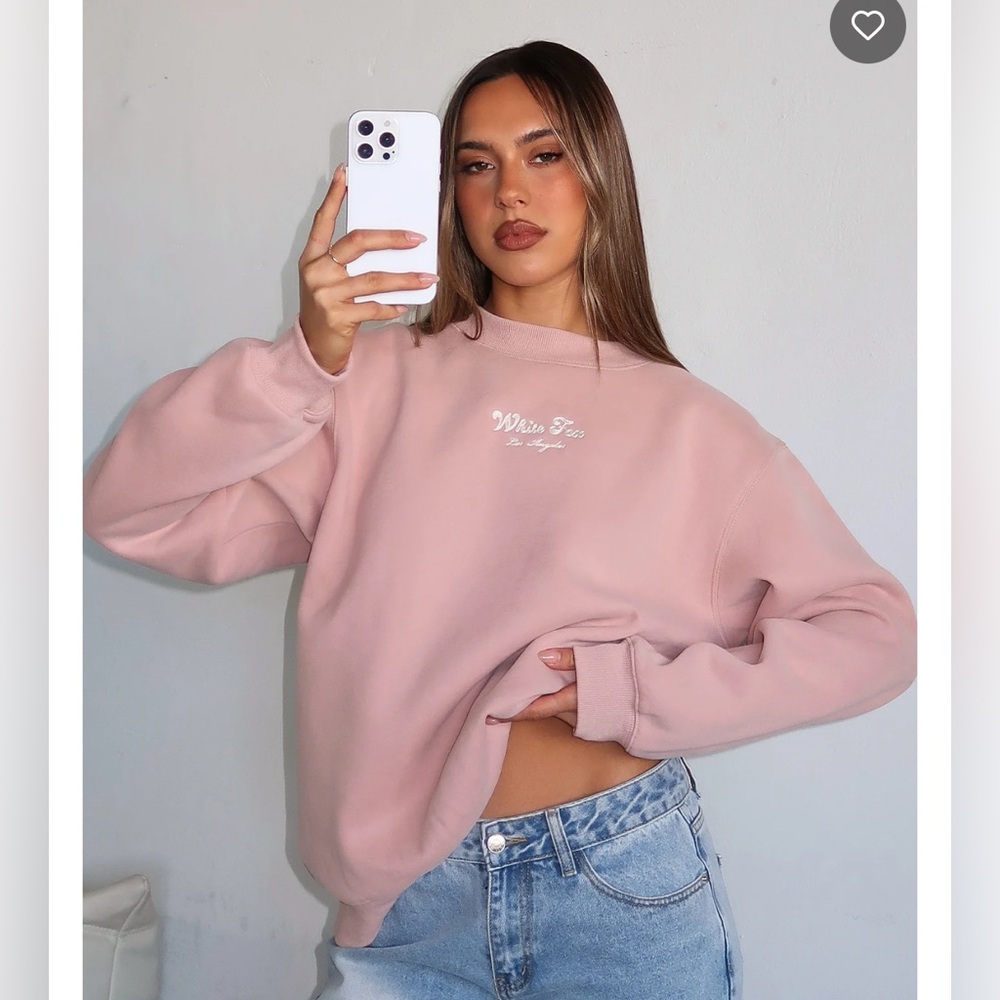 NWOT 🦊 White Fox Dusty Pink Oversized Sweater 🩷